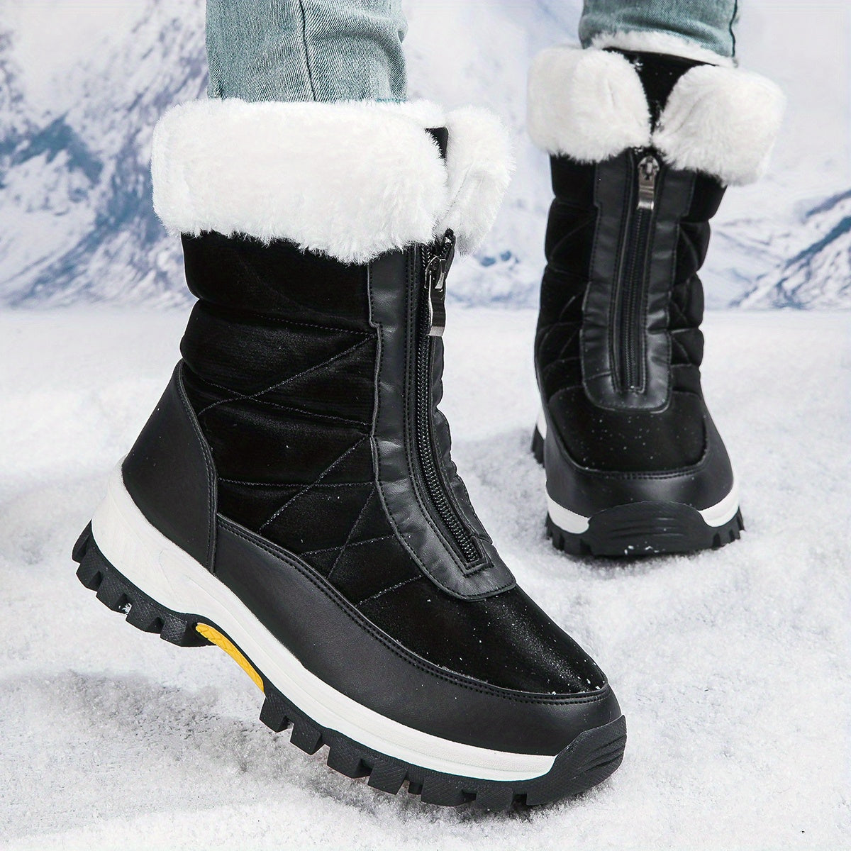 Women's Waterproof Snow Boots Winter Warm Hiking Boots