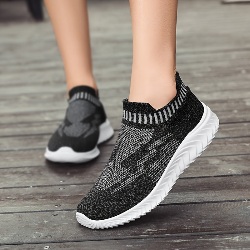 Women's Knit Breathable Socks Slip-On Sneakers