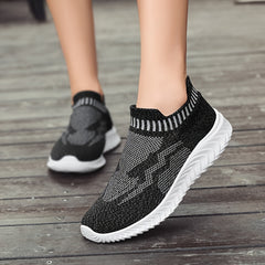 Women's Knit Breathable Socks Slip-On Sneakers