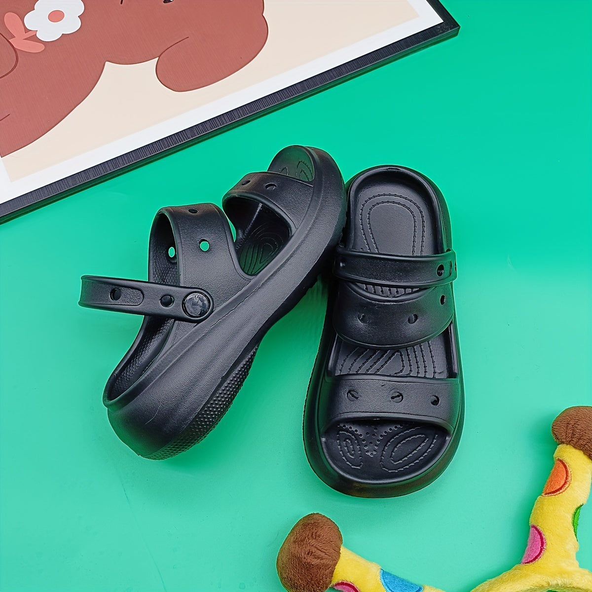 Breathable Open Toe Sandals for Girls Lightweight Comfortable Anti Slip Sandals