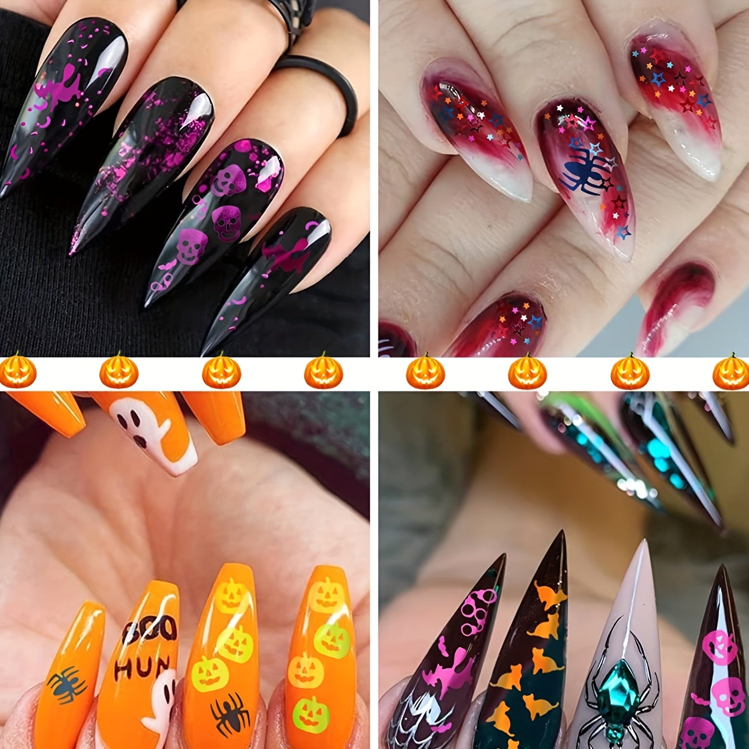 Halloween Glitter 3D Holographic Nail Art Decoration
