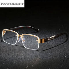 PXWODOFT Men's Rimless Crystal Sunglasses with Packaging