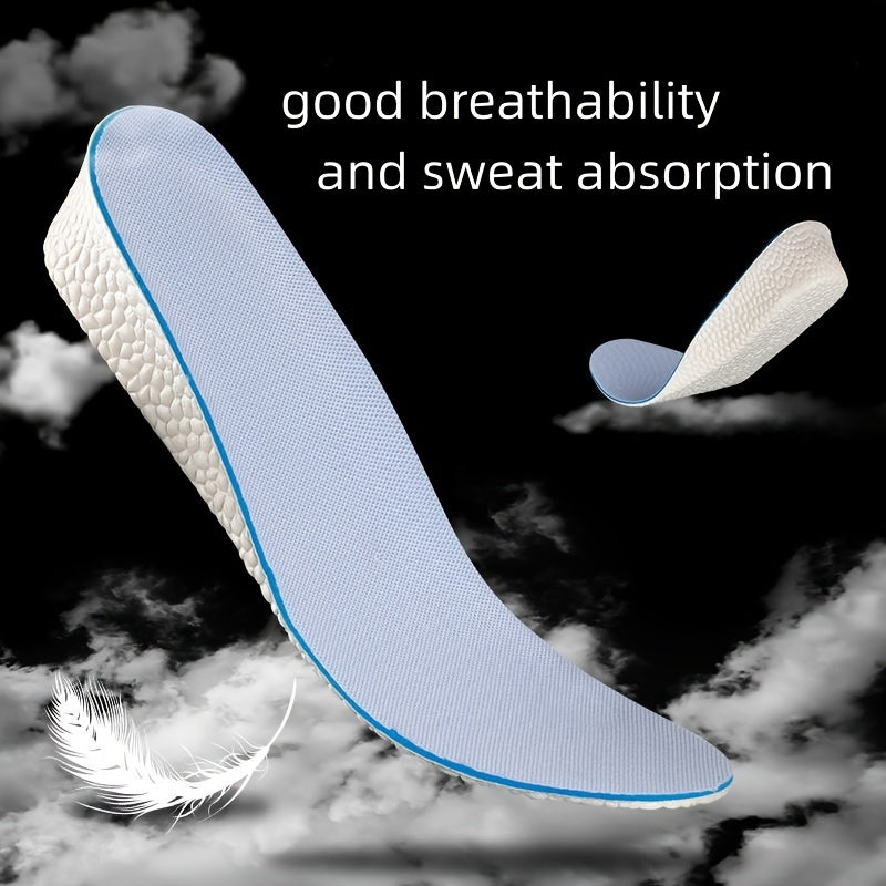 Height Increased Popcorn Memory Foam Insoles for Men Women