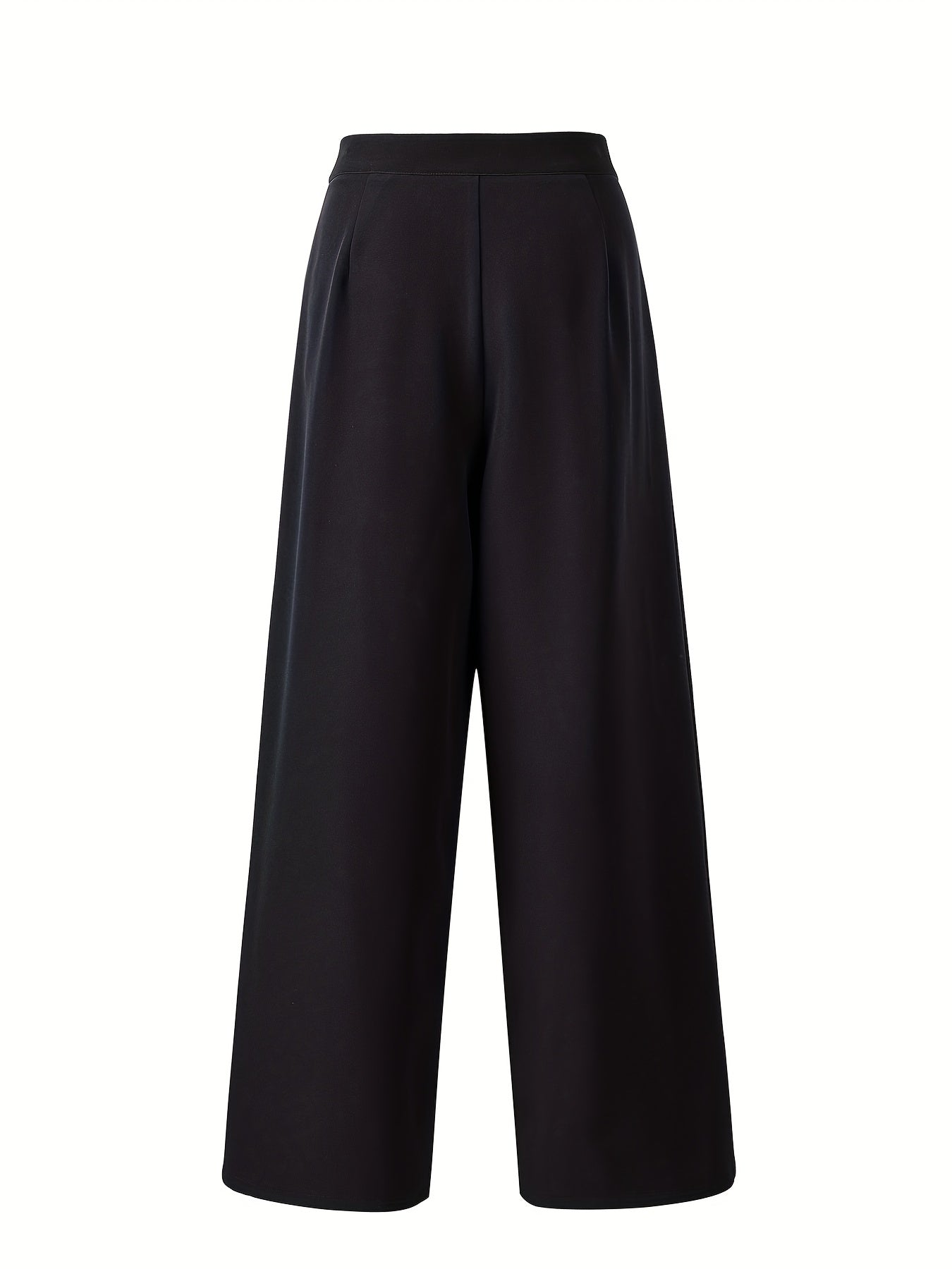 Solid Wide Leg Ruched Pants for Spring & Summer