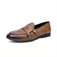 Men's Double Monk Loafers Comfy Casual Shoes