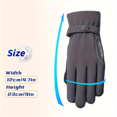 Winter Outdoor Gloves Windproof Waterproof With Adjustable Buckle