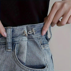 2pcs Adjustable Denim Waist Buttons Star Fit for Jeans & Men's Accessory
