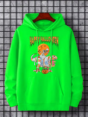 Men's Halloween Dino Hoodie Casual Sweatshirt for Outdoor