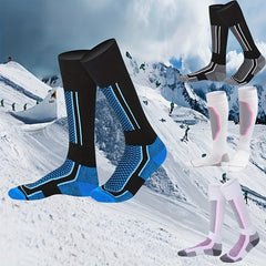 Winter Skiing Socks for Kids - Thick Long Socks for Skiing, Riding