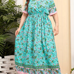 Jacobean Print Maxi Dress