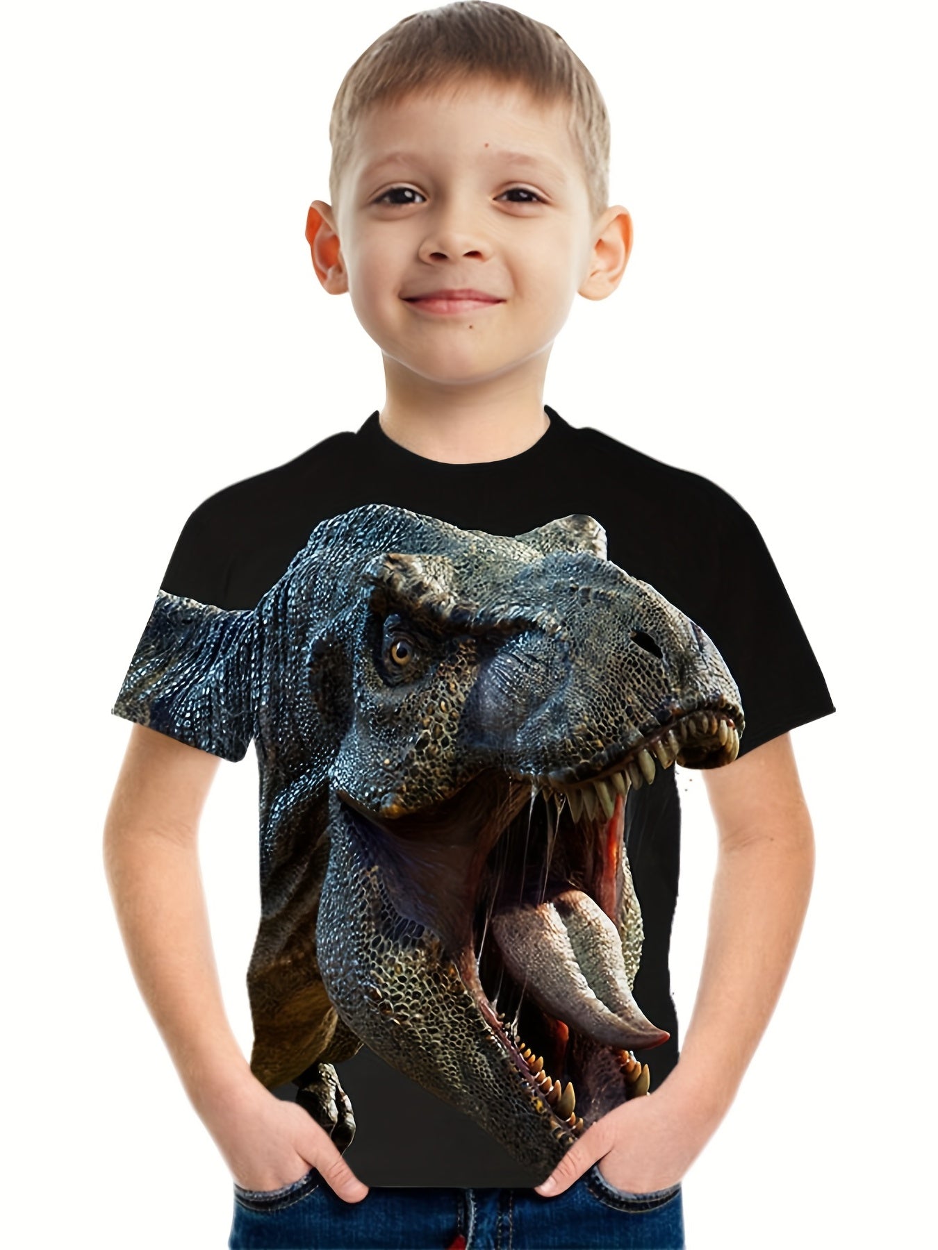 Boy's Dinosaur Graphic T-shirt Casual 3D Print Tee Kid's Clothing