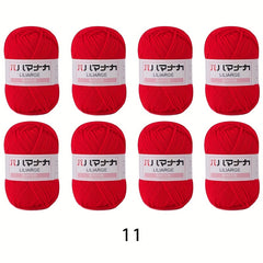 8pcs 100 Acrylic 4 Strands Braided Yarn Soft Textured Hand Crochet Knitting