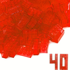 40pcs 2x4 High Brick Small Particle Building Blocks ABS Material