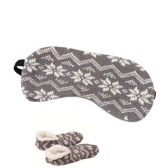 Knitted Eye Mask & Velvet Socks Set for Camping - Cozy Sleep Accessories