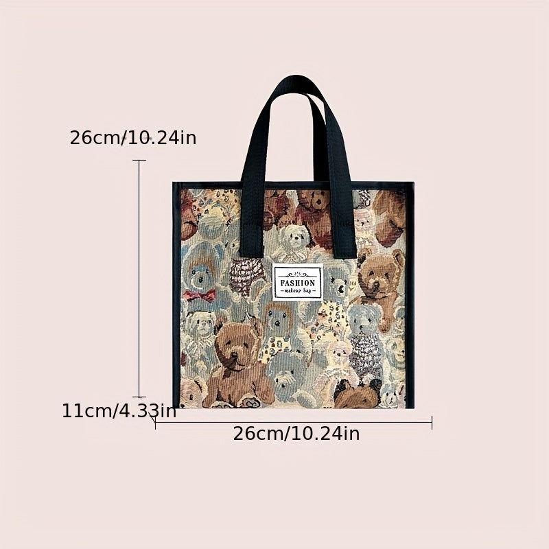 Large Capacity Toiletry Bag Travel Cosmetic Storage Bag Canvas Handbag