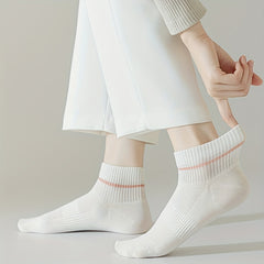 5 Pairs Solid Low Cut Ankle Socks Women's Stockings