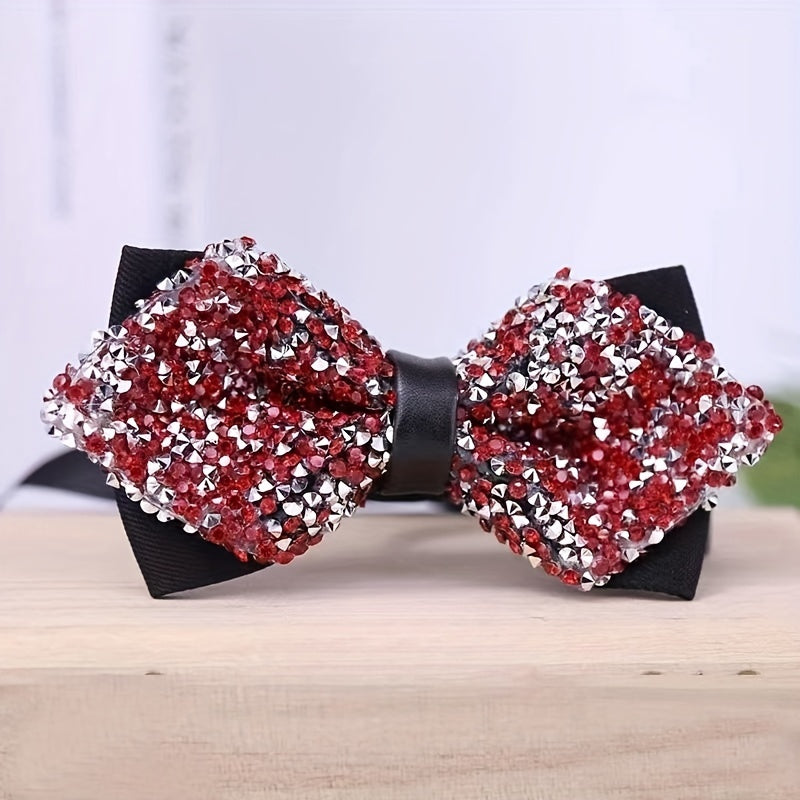 Glitter Faux Diamond Bow Tie for Men