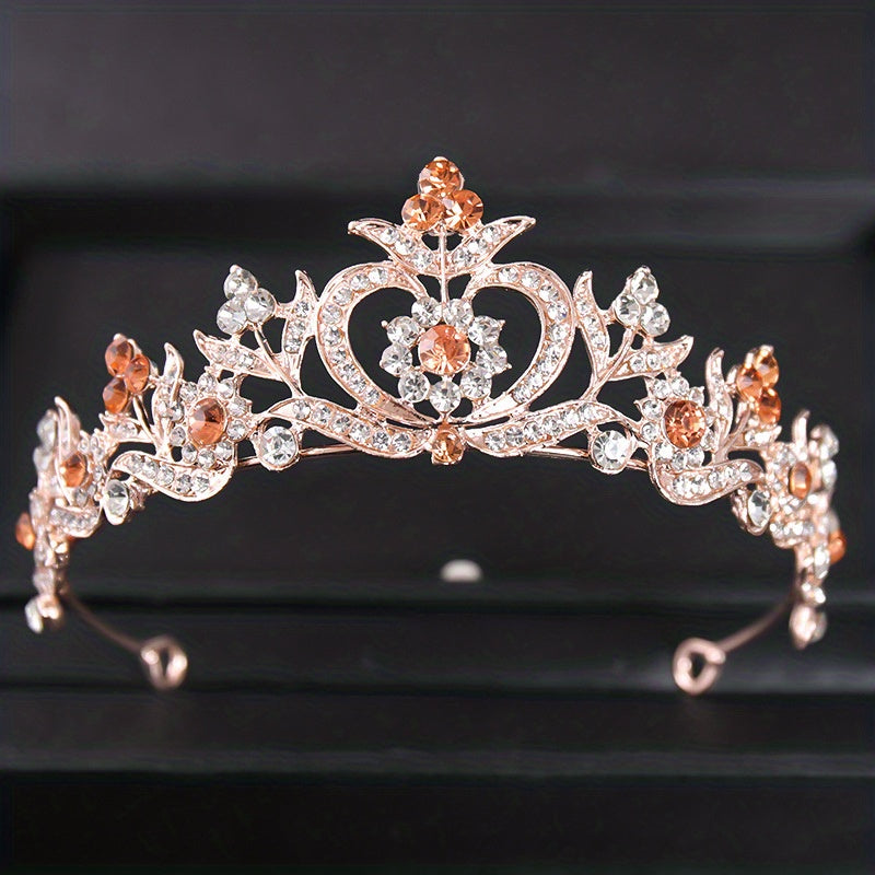 Girls Rhinestone Princess Crown Hair Accessories for Party