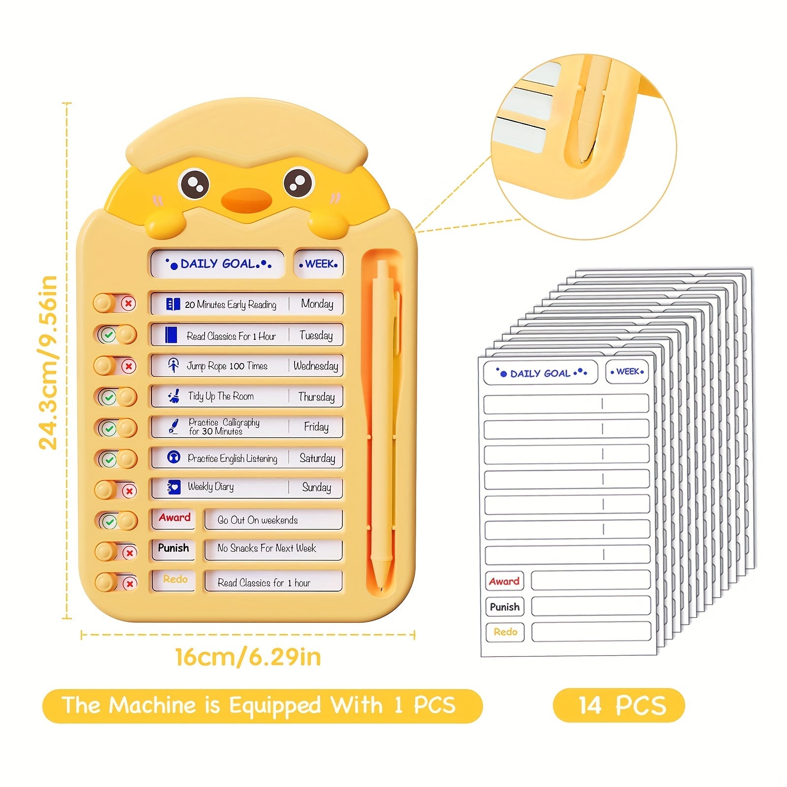 Detachable Chores Checklist Board - DIY Message Board