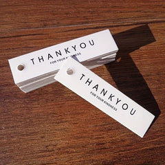 50pcs Thank You Letter Card Gift Tag Message Card Birthday Party Gift