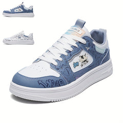Men's Lace up Sneakers Skate Shoes Graphic Breathable Shoes