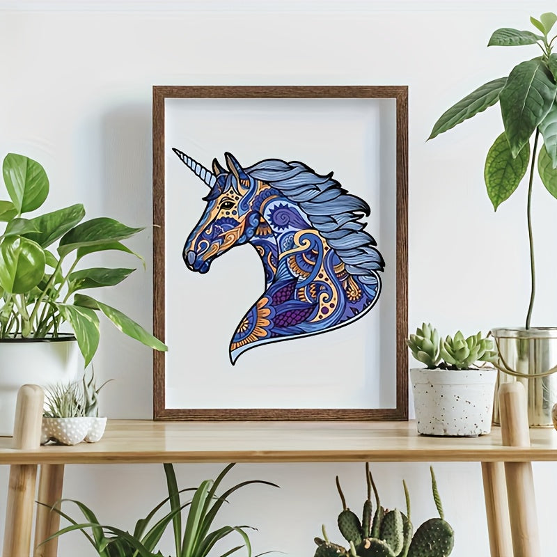 Colorful Horse Wooden Puzzle for Kids and Adults