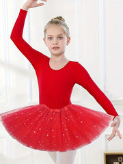 Sequin Layered Tutu Skirt Girls Ballet Dance Skirt
