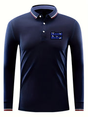 AKUMAL MEXICO Men's Custom Fit Long Sleeve Polo Shirt