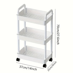 3 Tier Rolling Storage Cart Bathroom Organizers
