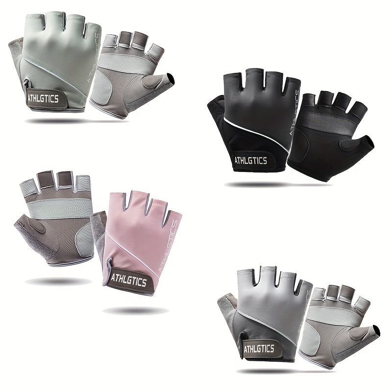 Breathable Half Finger Sports Gloves with Non Slip Grip