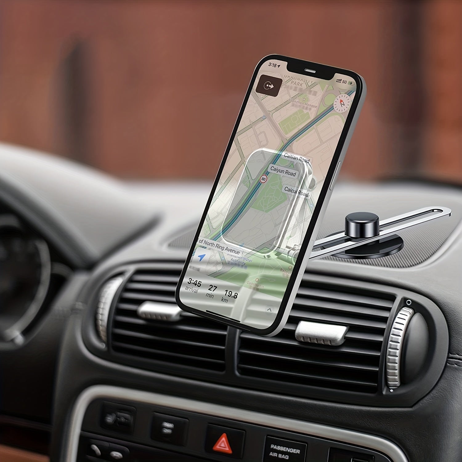 360 Rotatable Aluminum Car Phone Holder