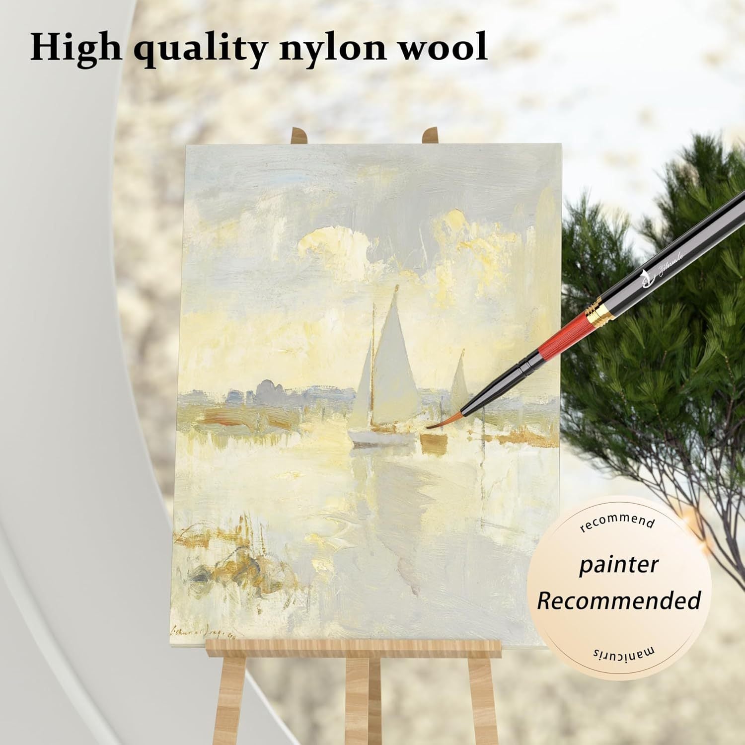 Travel Watercolor Brush YIHUALE 3pcs Portable Artist Brushes
