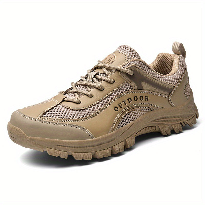 Men's Mesh Lace Up Hiking Sneakers Wear resistant Outdoor Shoes