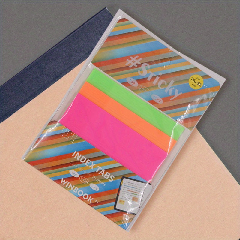 Transparent Sticky Notes 4 Sets 12 Colors Office Supplies