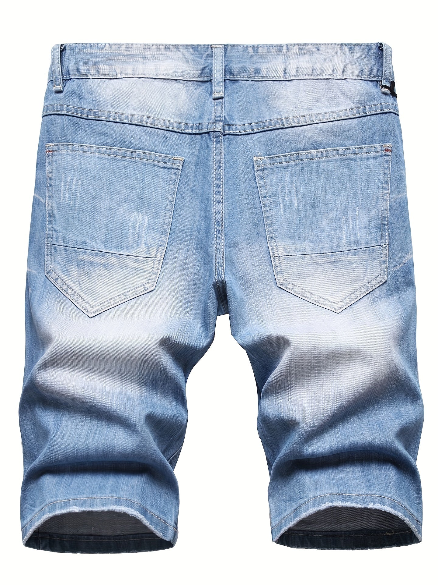 Men's Ripped Denim Shorts - Street Style Distressed Denim Shorts