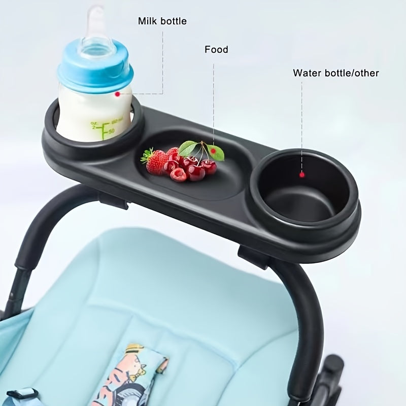 Universal Stroller Tray with Cup Holder Snack Catcher Accessory