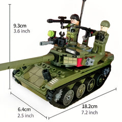 Tank Model Building Blocks Toy Set T 85 Main Battle Trucks with Soldiers Figures