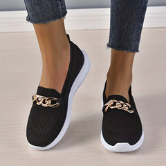 Metal Chain Decor Casual Slip On Sneakers for Women