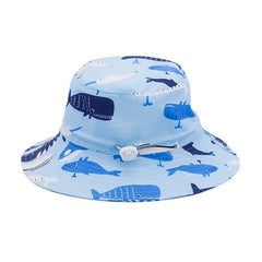 Whale Fisherman Hat Sun Protection Bucket Hat for Outdoor Traveling Beach Party