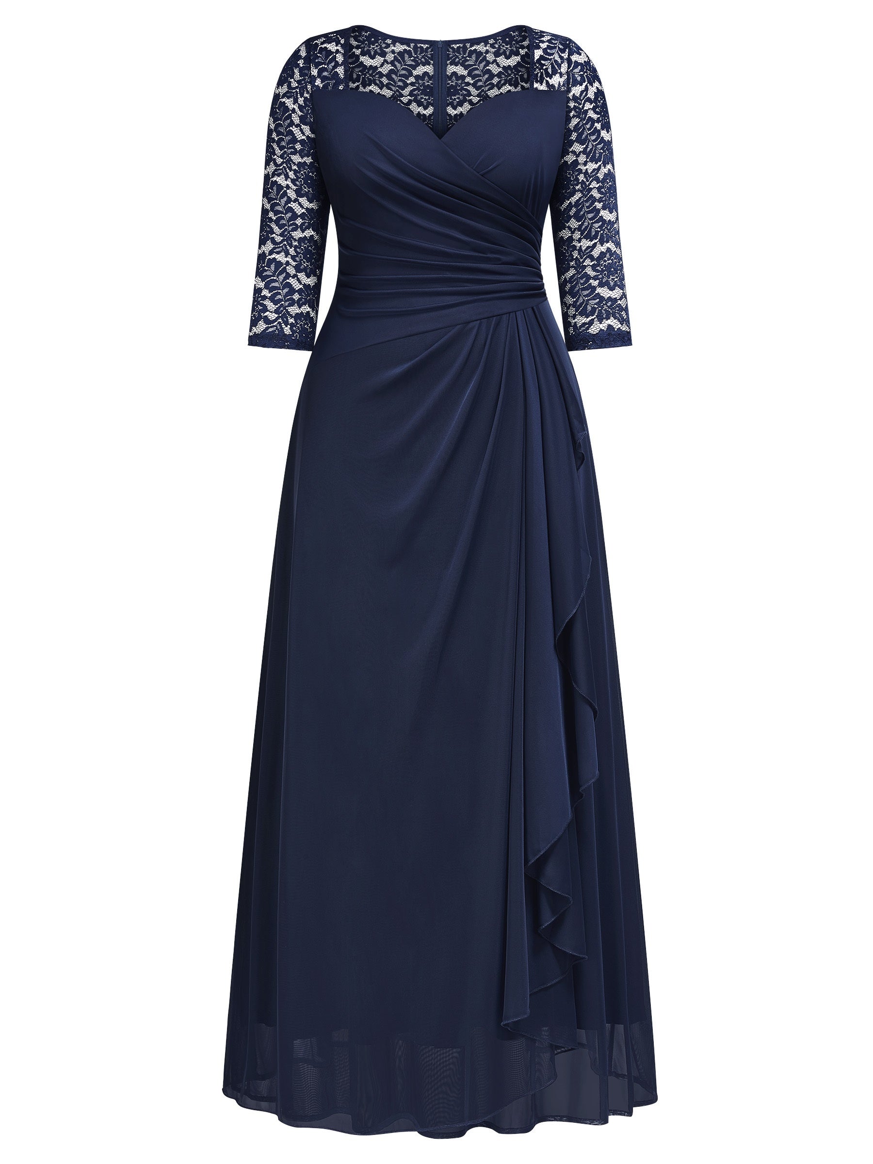 Bridesmaid Dress Floral Lace Sweetheart Neck Maxi Wedding Dress
