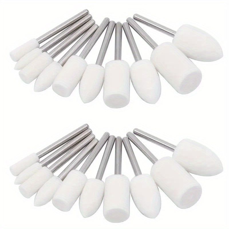 100pcs Assorted Shape Polishing Bits Buffing Wheel Drill Accessories