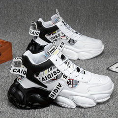 Men's Chunky Shoes Non Slip Lace Up Casual Sneakers For Outdoor Activities
