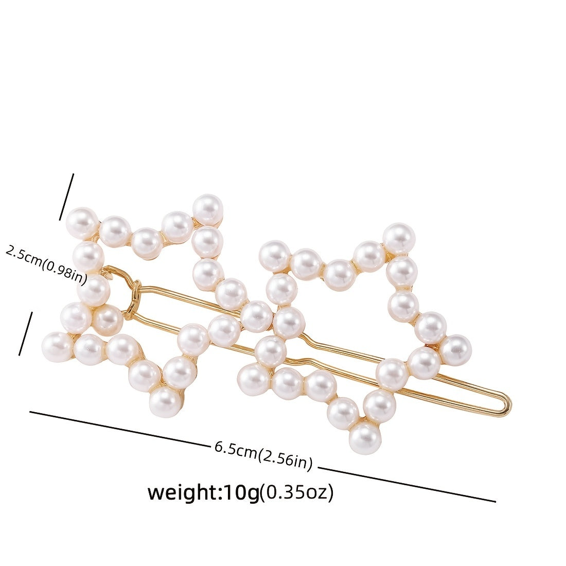 Faux Pearl Hair Clips Geometric Hair Barrettes For Women