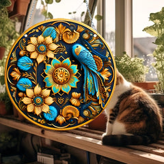 Sunflower Chrysanthemum Stain Sun Catcher Hanging Window Gift