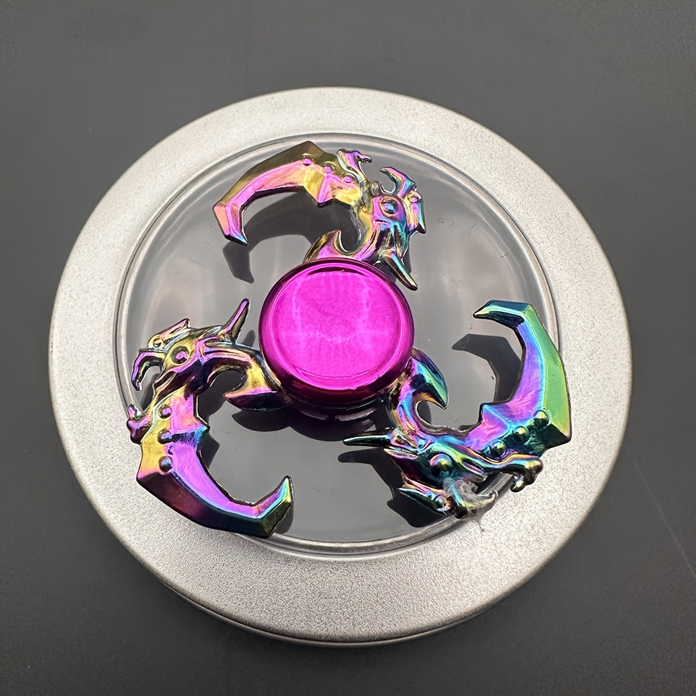 Colorful Zinc Alloy Fidget Spinner - Durable Hand Toy for Boredom