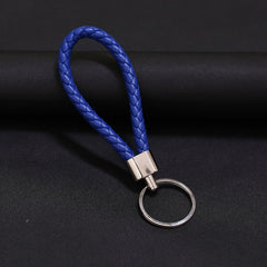 Men's Leather Rope Woven Keychain