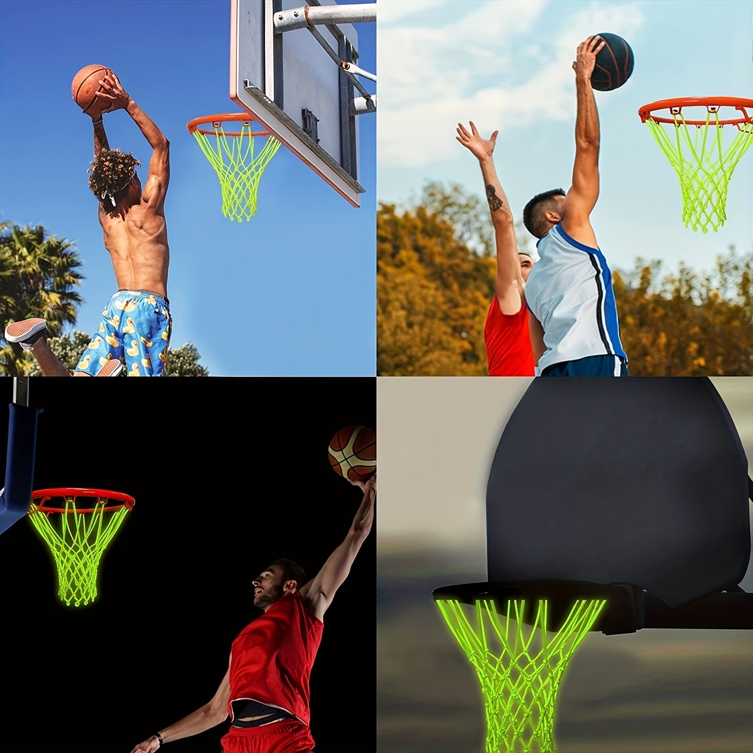 Portable Nylon Basketball Net Luminous Outdoor & Indoor Accessory