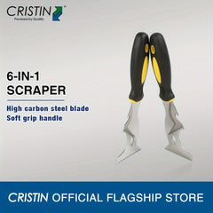 Putty Knives 6 in 1 Scraper High Carbon Steel Blade Soft Grip Handle