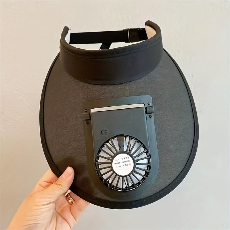 USB Charging Sun Hat With Fan For Outdoor Travel