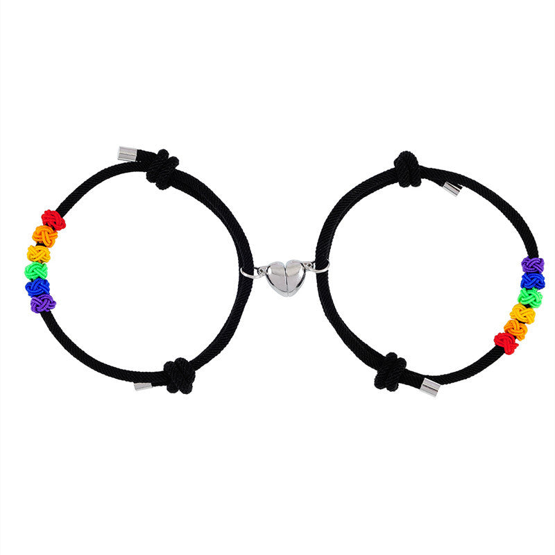 Rainbow Pineapple Knot Gay Couple LGBT Love Heart Bra